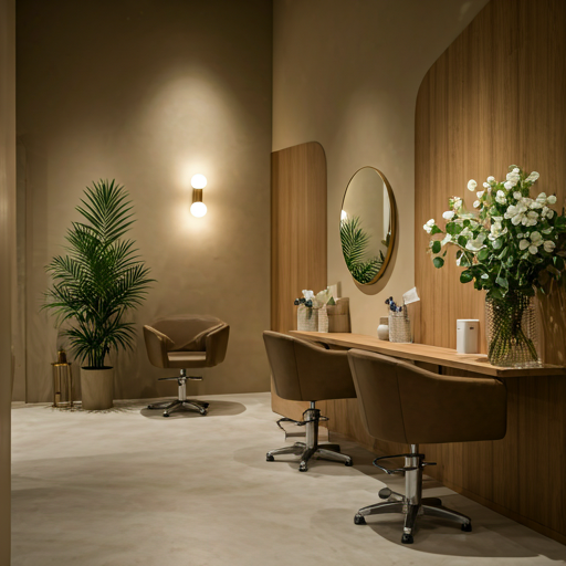 Interior de salón de peluquería moderno